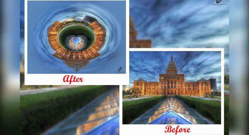 Create Tiny Planets Photoshop Action