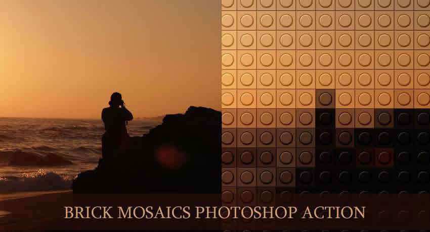 Brick Mosaics Photoshop Actions