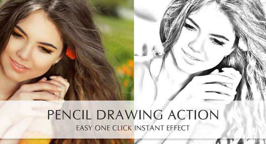 Pencil Drawing Photoshop Action