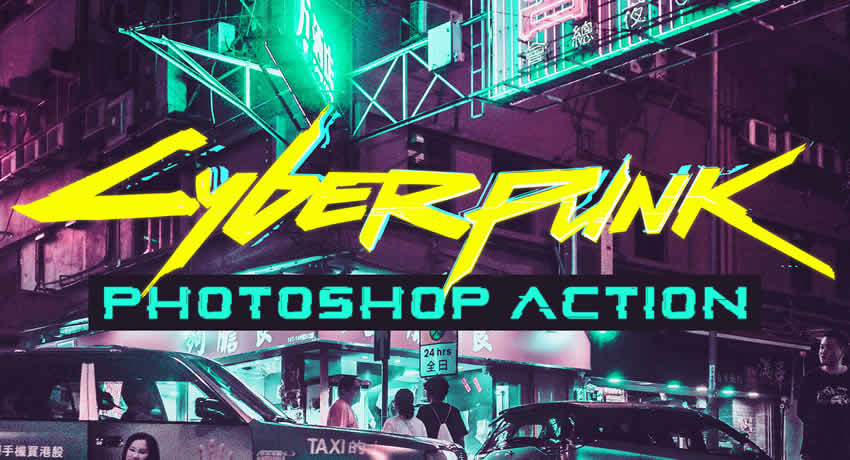 Cyberpunk Photoshop Action