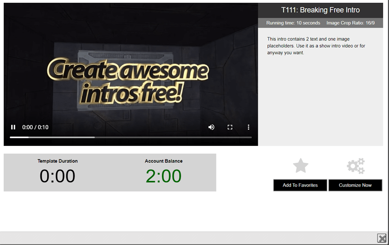 Flixpress intro maker interface