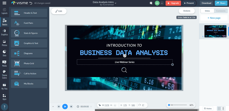 Visme YouTube intro maker