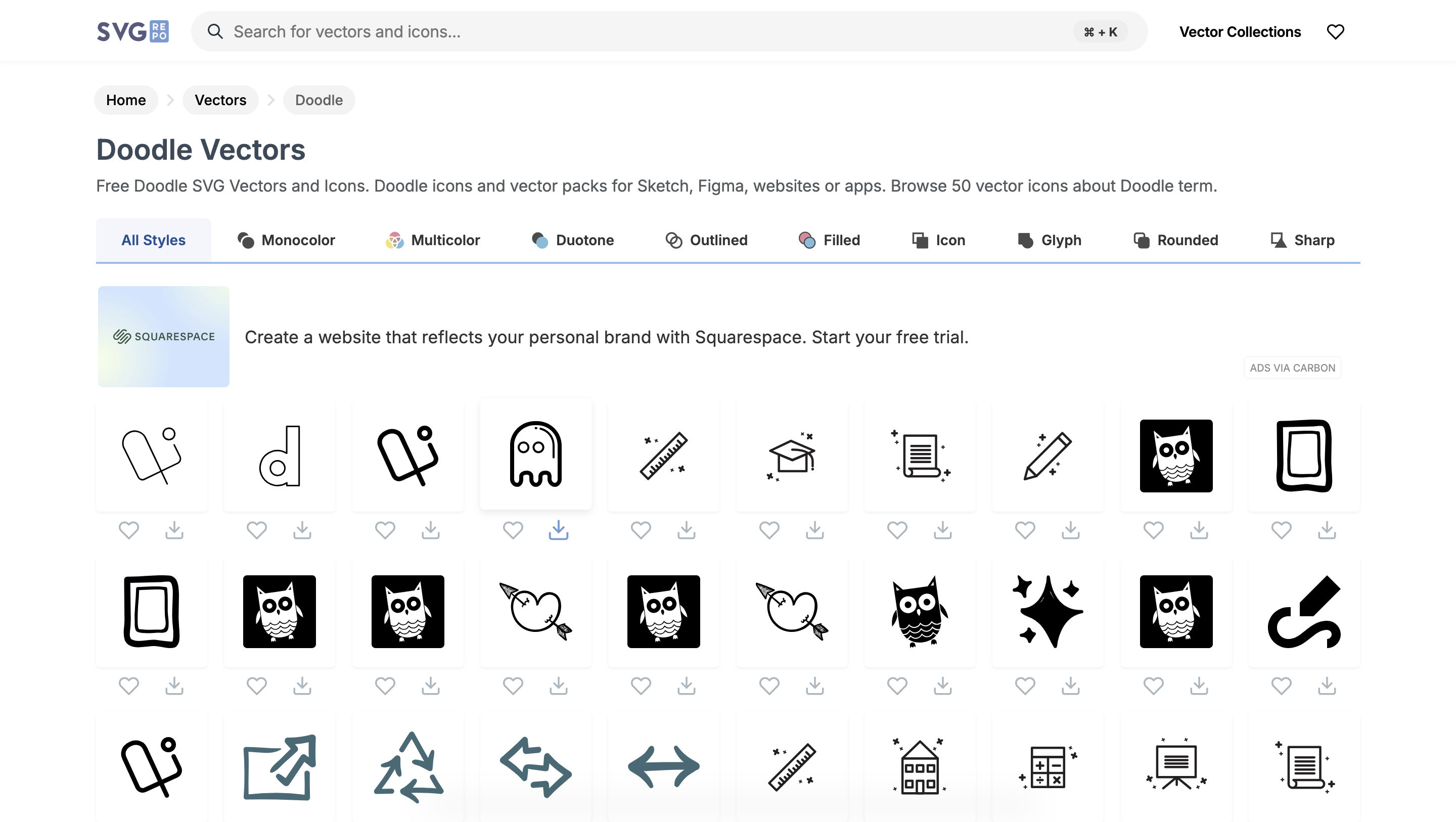 SVG Doodles individual vector doodles