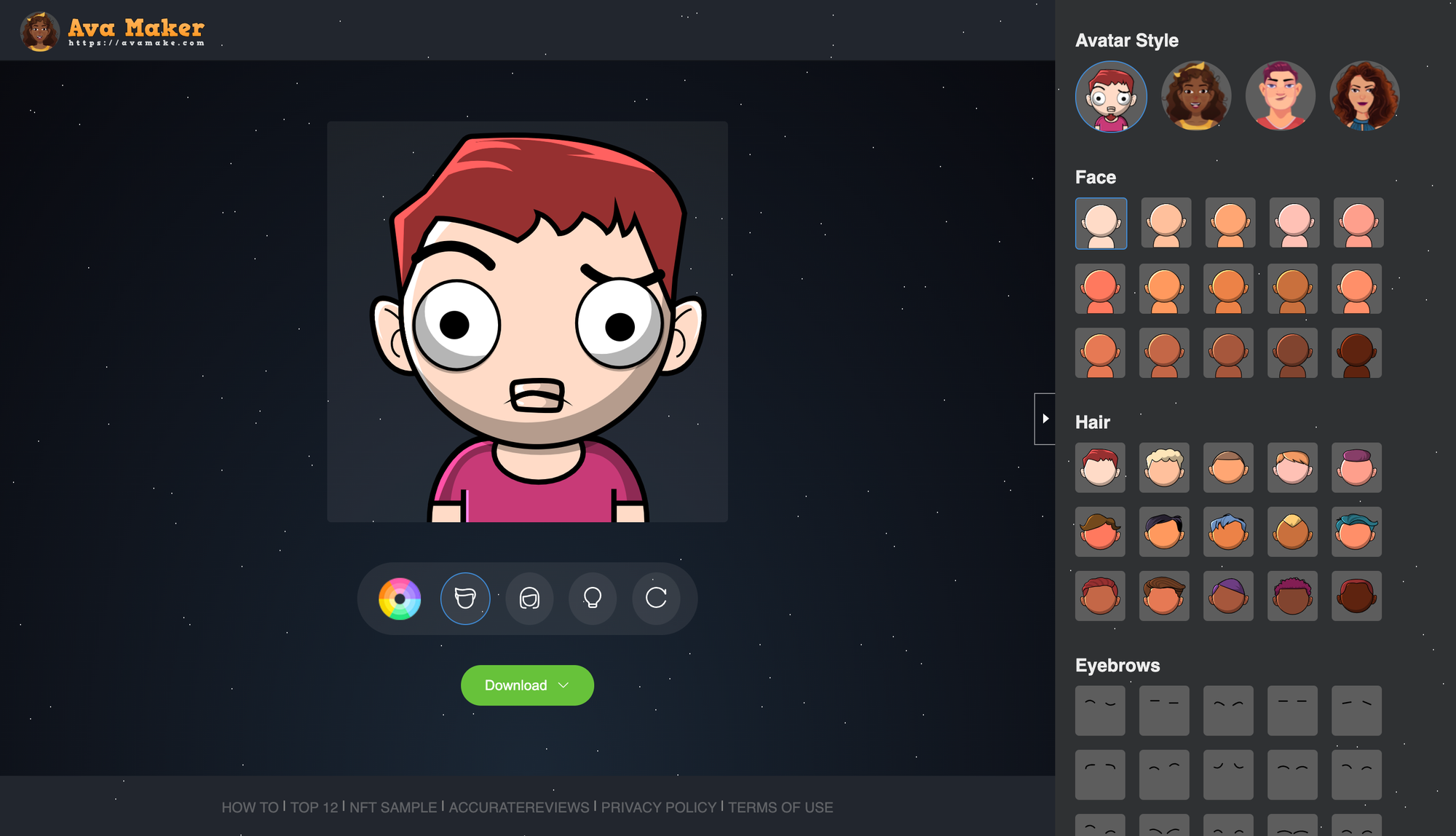 AvaMaker cartoon avatar creator