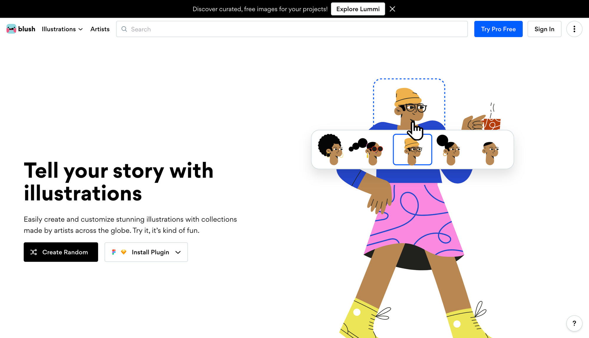 Blush Design customizable illustration collections