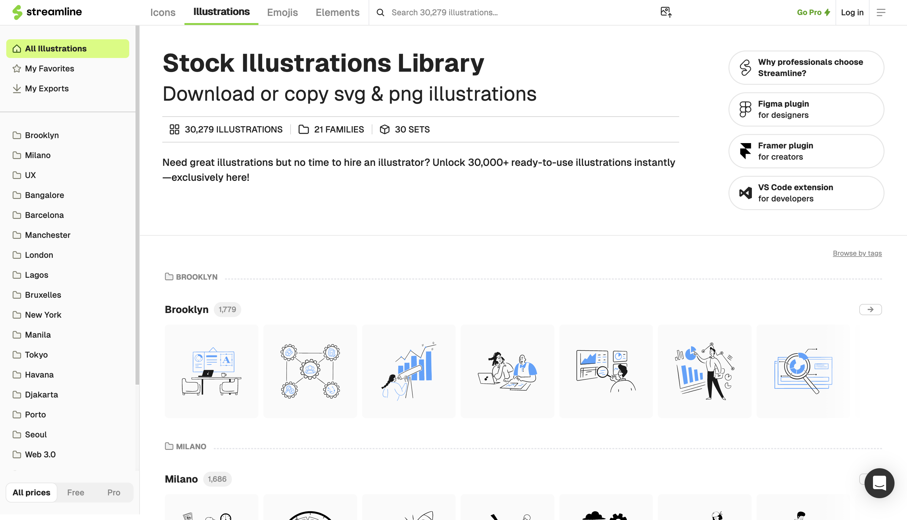 Streamline massive illustration library