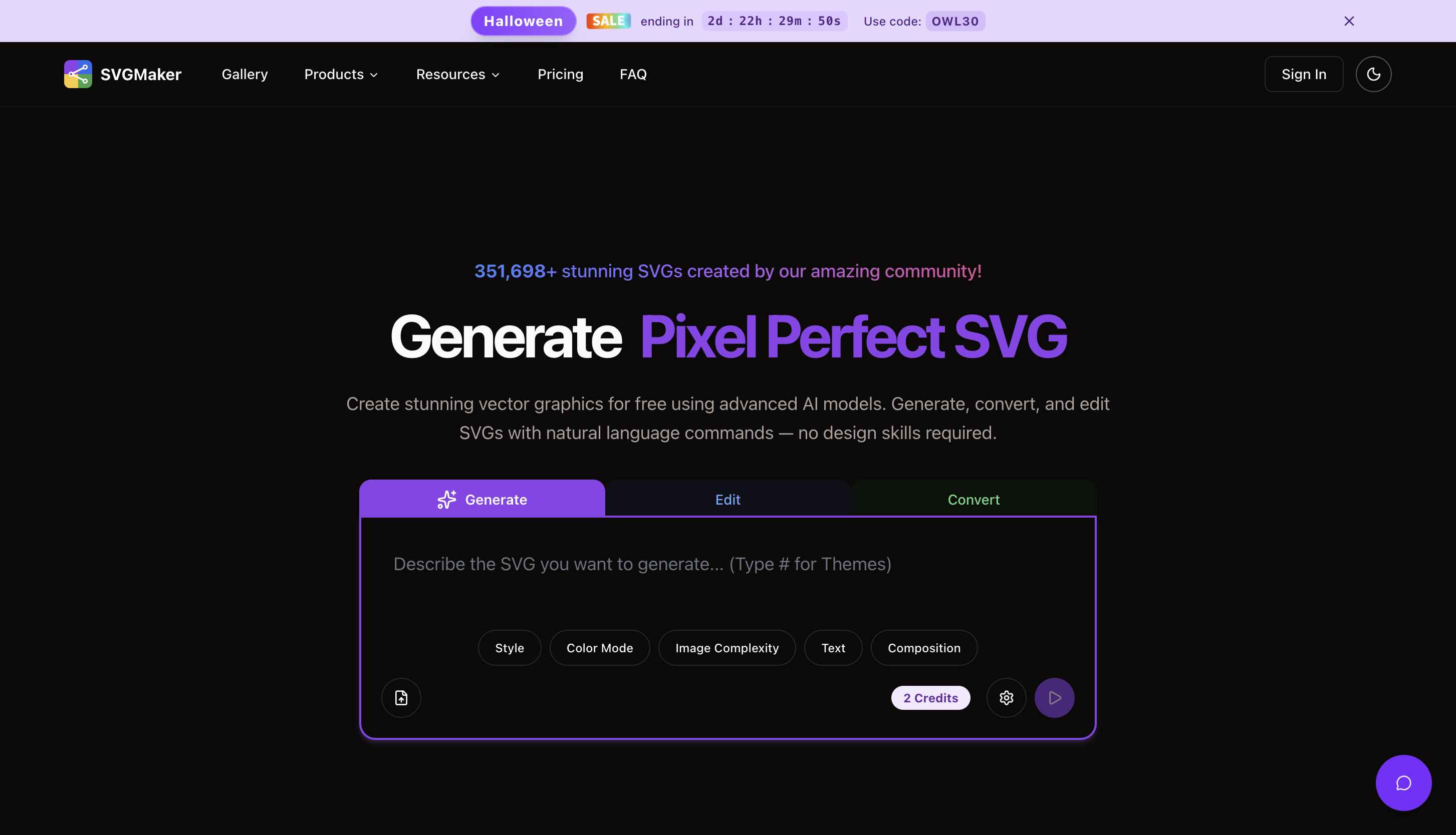 SVGmaker AI vector generator