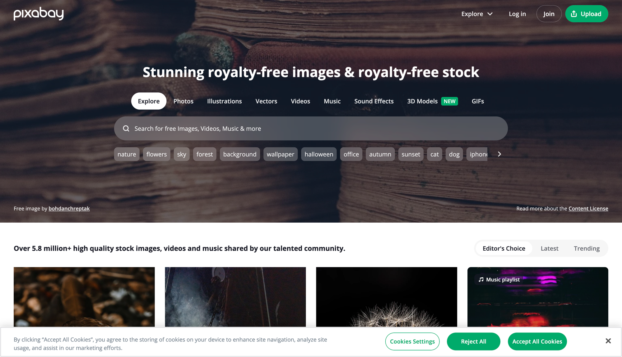 Pixabay free stock media collection