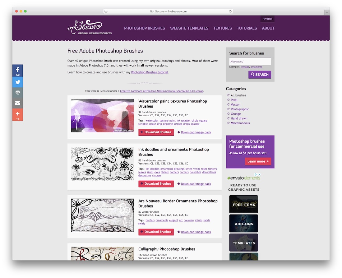 inObscuro Artistic Brushes by Nela Dunato