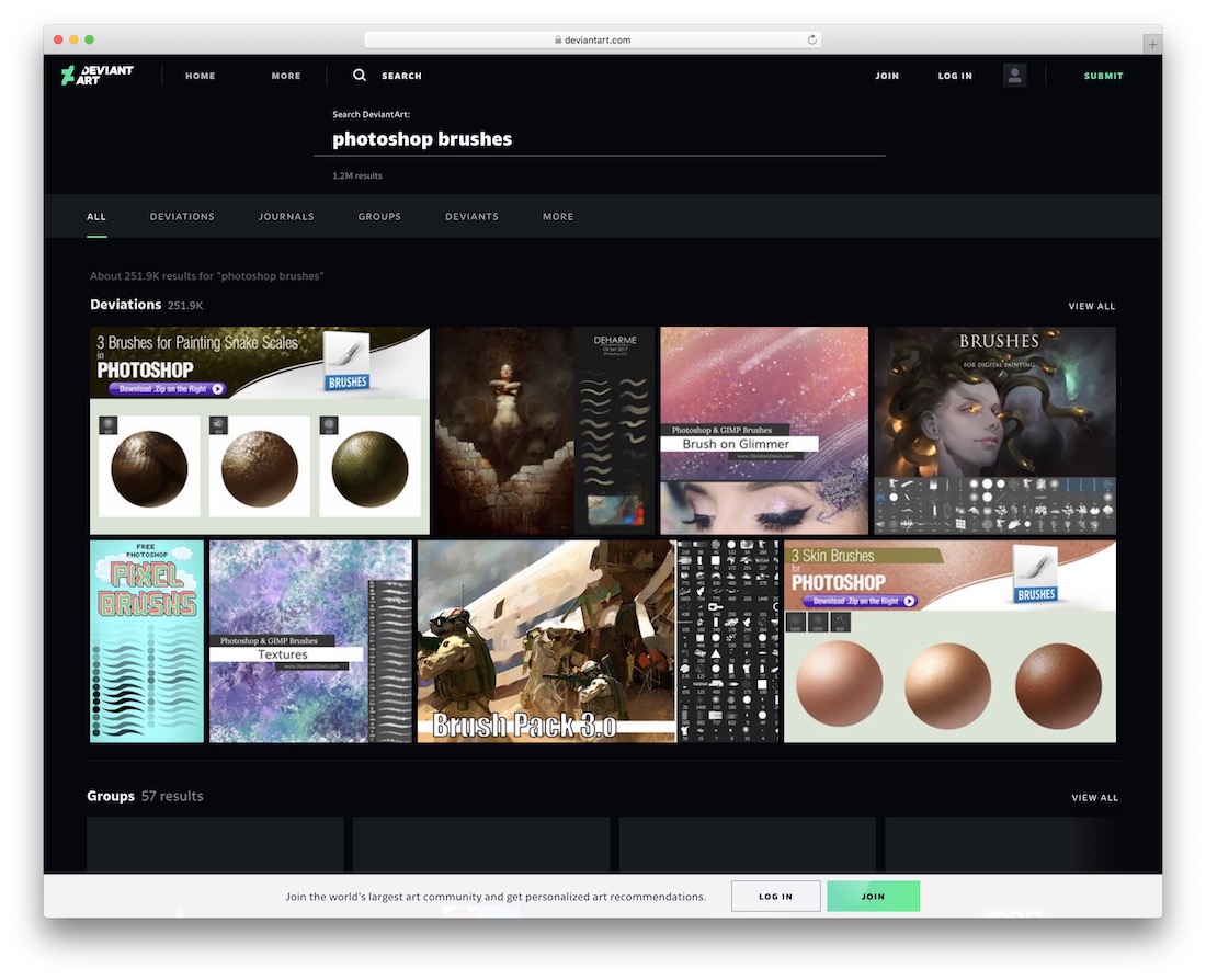 DeviantArt Community Photoshop Brushes